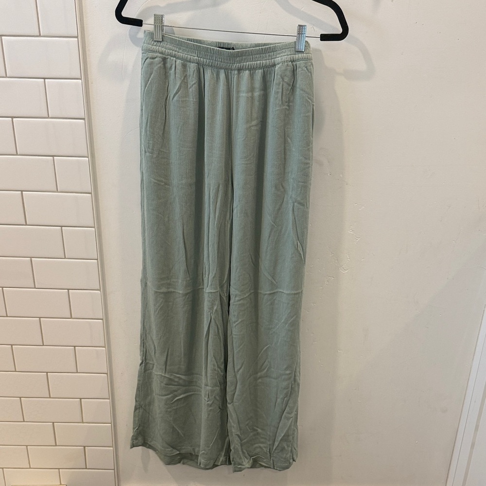 Volcom Light Green Wide-Leg Pants